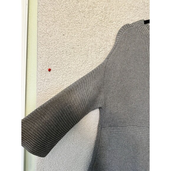 Vince Camino Mock Neck Sweater, Bell Sleeves, Gray, size‎ Large Ribbed - Picture 5 of 11